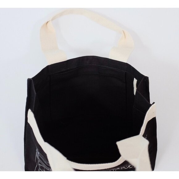 New Daunt Books London canvas tote bag black silver foil - Picture 5 of 6